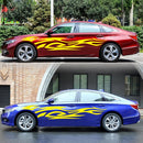 2 PCS/Set D-521 Fire Totem Pattern Car Modified Decorative Sticker(Yellow)