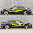 2 PCS/Set D-521 Fire Totem Pattern Car Modified Decorative Sticker(Yellow)