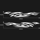 2 PCS/Set D-521 Fire Totem Pattern Car Modified Decorative Sticker(White)