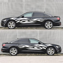 2 PCS/Set D-521 Fire Totem Pattern Car Modified Decorative Sticker(White)