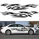 2 PCS/Set D-521 Fire Totem Pattern Car Modified Decorative Sticker(Yellow)