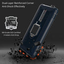 For Xiaomi 9T & 9T Pro & Redmi K20 & Redmi K20 Pro Carbon Fiber Protective Case with 360 Degree Rotating Ring Holder(Blue)