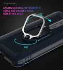 For Xiaomi 9T & 9T Pro & Redmi K20 & Redmi K20 Pro Carbon Fiber Protective Case with 360 Degree Rotating Ring Holder(Blue)