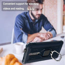 For Xiaomi 9T & 9T Pro & Redmi K20 & Redmi K20 Pro Carbon Fiber Protective Case with 360 Degree Rotating Ring Holder(Blue)