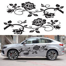 2 PCS/Set D-545 Rose Pattern Car Modified Decorative Sticker(Purple)