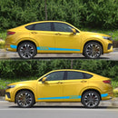 2 PCS/Set D-608 Stripe Pattern Car Modified Decorative Sticker(Blue)