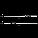 2 PCS/Set D-608 Stripe Pattern Car Modified Decorative Sticker(White)