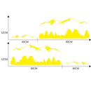 2 PCS/Set D-684 Mountain Totem Pattern Car Modified Decorative Sticker(Yellow)