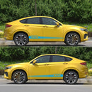 2 PCS/Set D-707 Striped Totem Pattern Car Modified Decorative Sticker(Blue)