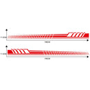 2 PCS/Set D-707 Striped Totem Pattern Car Modified Decorative Sticker(Red)