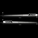 2 PCS/Set D-707 Striped Totem Pattern Car Modified Decorative Sticker(White)