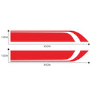 D-711 Stripe Pattern Car Modified Hood Decorative Sticker(Red)
