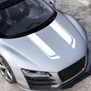 D-711 Stripe Pattern Car Modified Hood Decorative Sticker(White)