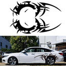 2 PCS/Set D-719 Flame Hot Wheel Pattern Car Modified Decorative Sticker(Black)