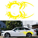 2 PCS/Set D-719 Flame Hot Wheel Pattern Car Modified Decorative Sticker(Yellow)