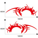 2 PCS/Set D-719 Flame Hot Wheel Pattern Car Modified Decorative Sticker(Red)