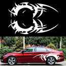 2 PCS/Set D-719 Flame Hot Wheel Pattern Car Modified Decorative Sticker(White)