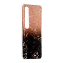 For Xiaomi Mi 10 Marble Pattern Soft TPU Protective Case(Rose Gold Black)
