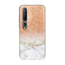 For Xiaomi Mi 10 Marble Pattern Soft TPU Protective Case(Rose Gold White)