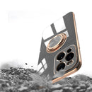For OPPO Find X3 6D Plating Astronaut Ring Kickstand Phone Case(Light Purple)
