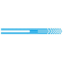 D-730 Stripe Pattern Car Modified Decorative Sticker(Blue)