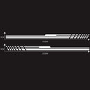 D-730 Stripe Pattern Car Modified Decorative Sticker(White)