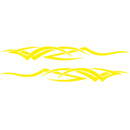 2 PCS/Set D-731 Totem Pattern Car Modified Decorative Sticker(Yellow)