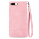 For iPhone SE 2022 / SE 2020 / 8 / 7 Embossed Flower Shockproof Leather Phone Case(Pink)