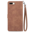 For iPhone SE 2022 / SE 2020 / 8 / 7 Embossed Flower Shockproof Leather Phone Case(Brown)