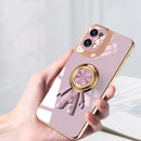 For OPPO Find X5 Pro 6D Plating Astronaut Ring Kickstand Phone Case(Night Green)