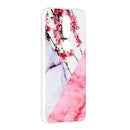 For Nokia 7.1 Marble Pattern Soft TPU Protective Case(Plum Blossom)