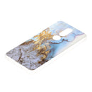 For Nokia 7.1 Marble Pattern Soft TPU Protective Case(Sea Blue)