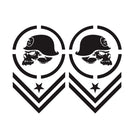 2 PCS/Set D-739 Skull Pattern Car Modified Decorative Sticker(Black)