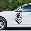 2 PCS/Set D-739 Skull Pattern Car Modified Decorative Sticker(Black)