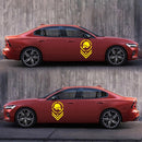 2 PCS/Set D-739 Skull Pattern Car Modified Decorative Sticker(Yellow)
