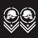 2 PCS/Set D-739 Skull Pattern Car Modified Decorative Sticker(White)