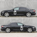 2 PCS/Set D-739 Skull Pattern Car Modified Decorative Sticker(White)