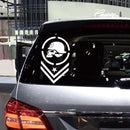 2 PCS/Set D-739 Skull Pattern Car Modified Decorative Sticker(White)