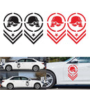2 PCS/Set D-739 Skull Pattern Car Modified Decorative Sticker(Black)