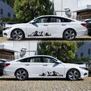 2 PCS/Set D-750 Mountain Pattern Car Modified Decorative Sticker(Black)