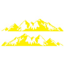 2 PCS/Set D-750 Mountain Pattern Car Modified Decorative Sticker(Yellow)