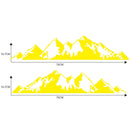 2 PCS/Set D-750 Mountain Pattern Car Modified Decorative Sticker(Yellow)