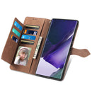 For Samsung Galaxy S22 Ultra 5G Embossed Flower Shockproof Leather Phone Case(Brown)