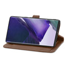 For Samsung Galaxy S22 Ultra 5G Embossed Flower Shockproof Leather Phone Case(Brown)