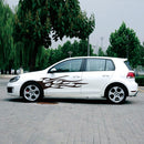 2 PCS/Set D-751 Flame Pattern Car Modified Decorative Sticker(Black)