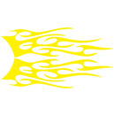 2 PCS/Set D-751 Flame Pattern Car Modified Decorative Sticker(Yellow)