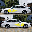 2 PCS/Set D-751 Flame Pattern Car Modified Decorative Sticker(Yellow)