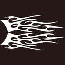 2 PCS/Set D-751 Flame Pattern Car Modified Decorative Sticker(White)