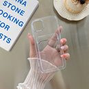 For iPhone 14 Pro Transparent Card Slot Shockproof TPU Phone Case