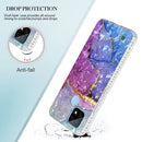 For Realme C21 2.0mm Airbag Shockproof TPU Phone Case(Blue Purple Marble)
